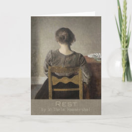 Wilhelm Hammershoi Rest CC0693グリーティングカード カード