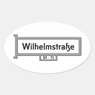 Wilhelmstrasse,ベルリン通り標識 楕円形シール
