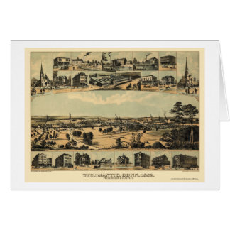 WilimanticのCTのパノラマ式の地図- 1882年