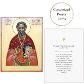 Wilkes-Barre祈りの言葉カードのSt. Alexis Toth プレイスカード