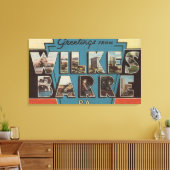 Wilkes-Barre,ペンシルバニア州 – ラージレターシーン2 キャンバスプリント (インサイチュ (リビング))