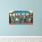 Wilkes-Barre,ペンシルバニア州 – ラージレターシーン2 キャンバスプリント (インサイチュ (ウッドフロア))