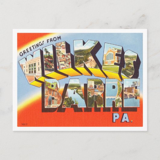 Wilkes Barre, Pennsylvania Travel ポストカード (正面)