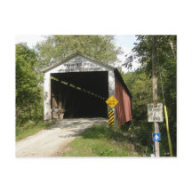 Wilkins Mill Bridge, Parke County，インディアナ，はがき