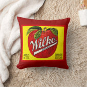 Wilkoのブランドのりんごのヴィンテージのフルーツの木枠のラベル クッション (ブランケット)