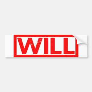 Willスタンプ バンパーステッカー