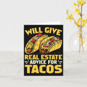 Will 与え実在EstateアドバイスFor Tacos おもしろい カード (黄色い花)