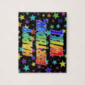 「WILL」名、おもしろい「ハッピーバースデー」 ジグソーパズル (縦)