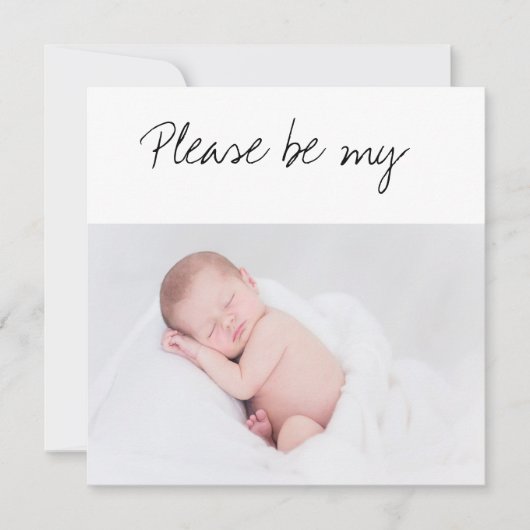 Will Be My GodParentベビー写真 カード (正面)