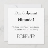 Will Be Our GodParent Twinsベビー写真 カード (裏面)