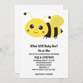 Will Beeベビー性がパーティーを明らかにする 招待状 (正面/裏面)