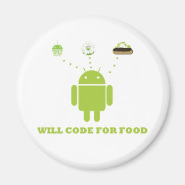 Will Code For Food (アンドロイド・ソフトウェア開発者) マグネット