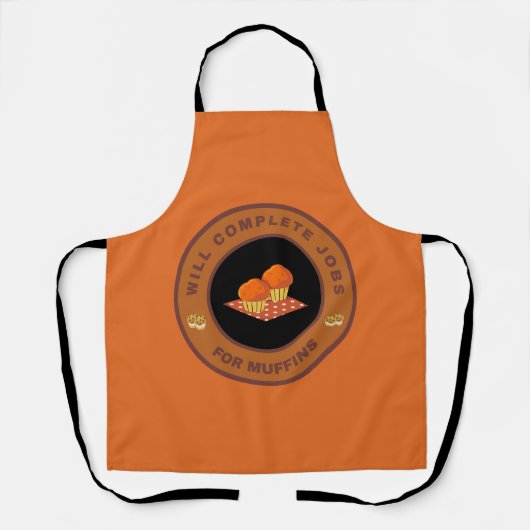 Will complete jobs for Muffins エプロン (正面)
