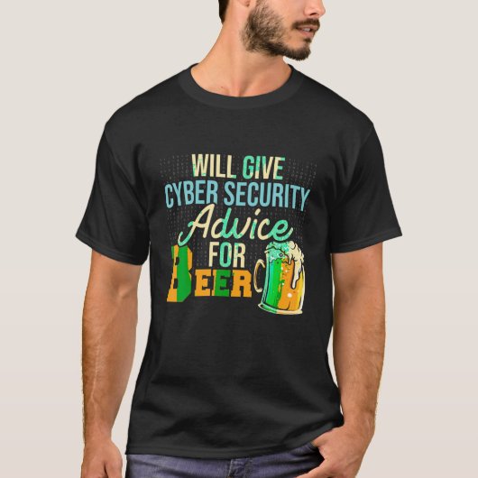 Will Cyber 与え SecurityアドバイスITアナリストHacker Tシャツ (正面)