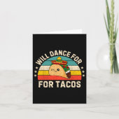 Will Dance For Tacos Mexican Cinco De Mayo Fiesta カード (正面)