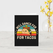Will Dance For Tacos Mexican Cinco De Mayo Fiesta カード (黄色い花)