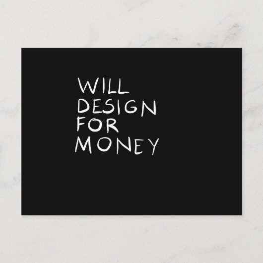 Will Design for money ポストカード (正面)