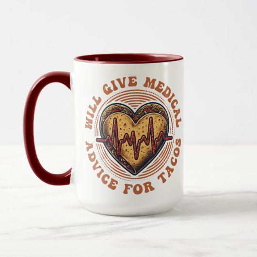 Will Give Medical Advice for Tacos Nurse Cinco de  マグカップ (左)
