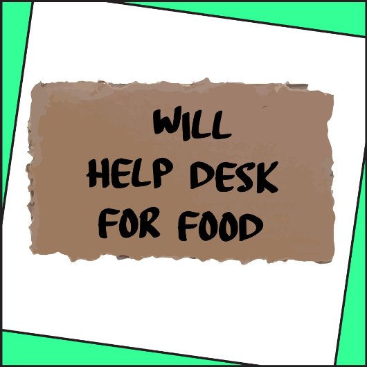 Will Help Desk for Food Tシャツ