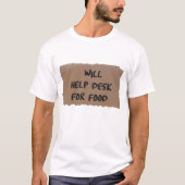 Will Help Desk for Food Tシャツ (正面)