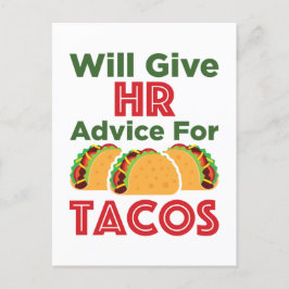 Will HR 与えアドバイス for Tacos Human Resources ポストカード