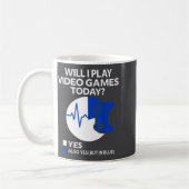 Will I Play Video Games Today Funny Gamer Gaming コーヒーマグカップ (左)