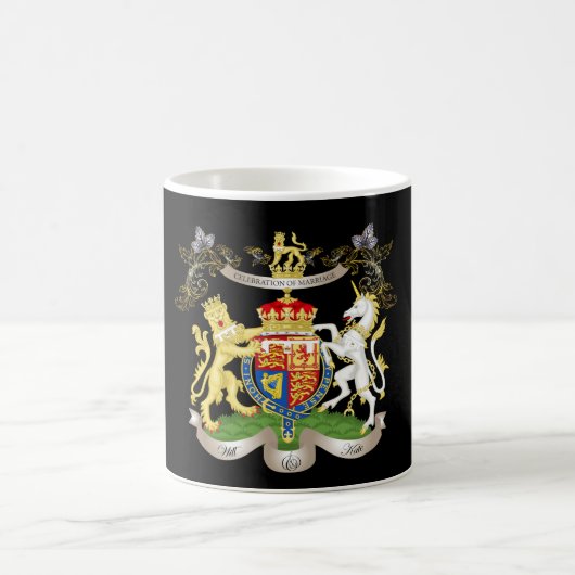 Will+Kate Memorabilia Mugs、カスタマイズ可能な色！ コーヒーマグカップ (中央)