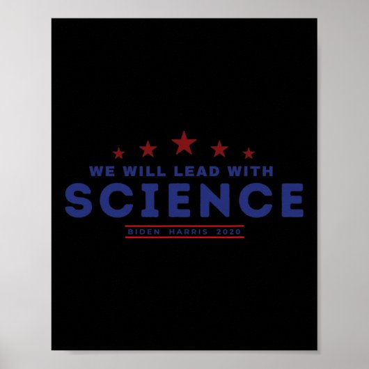 Will Lead With Science Joeバイデン氏Kamala Harris 202 ポスター (正面)