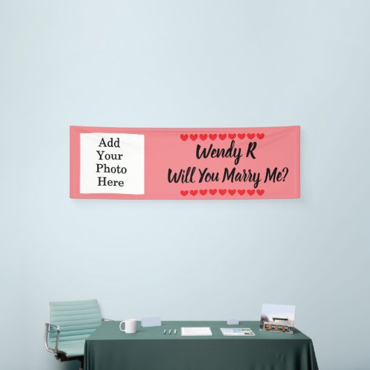 Will Meet Me名前をカスタムするとフォトバナー 横断幕 (トレードショー)