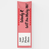 Will Meet Me名前をカスタムするとフォトバナー 横断幕 (縦)