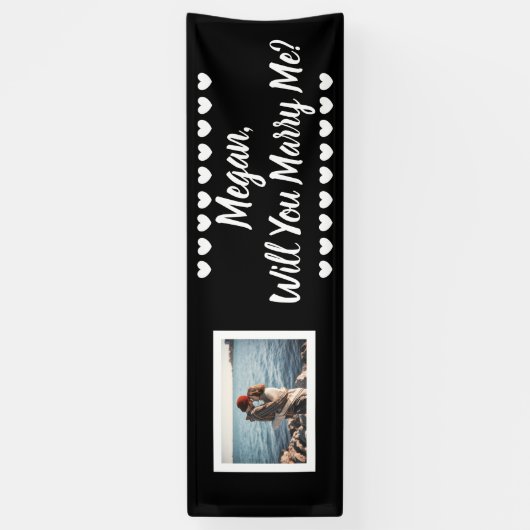 Will Meet Me名前をカスタムすると写真 横断幕 (縦)