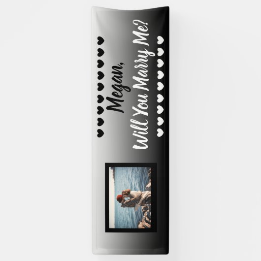 Will Meet Me名前をカスタムすると写真 横断幕 (縦)