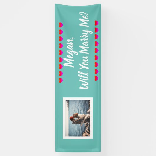 Will Meet Me名前をカスタムすると写真 横断幕 (縦)