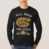 Will Read For Pizza 90s Kids Reading Program  Read Tシャツ (正面)