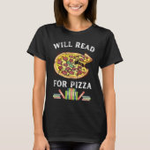 Will Read For Pizza 90s Kids Reading Program  Read Tシャツ (正面)
