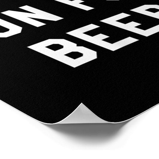 Will Run For Beer Funny Motivational Running Tee ポスター (角)