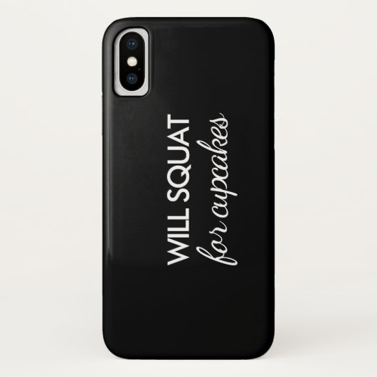 Will Squat for Cupcakes iPhone Case Case-Mate iPhoneケース (裏面)