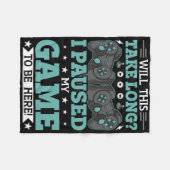 Will This Take Long I Paused My Game To Be Here Vi フリースブランケット (正面(横))