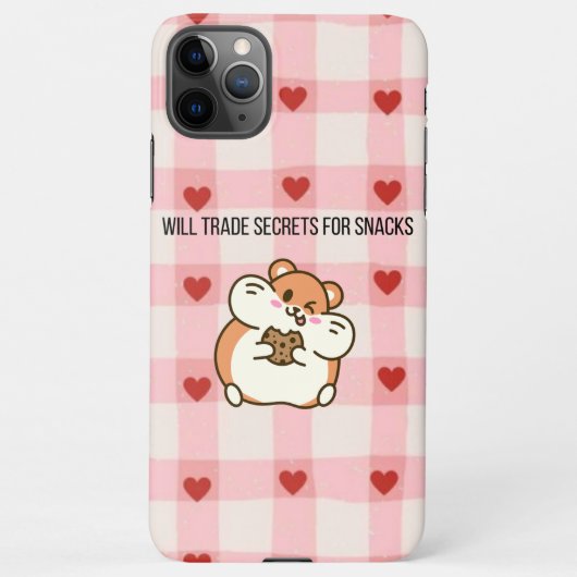 Will Trade Secrets for Snacks | iPhoneケース (裏面)
