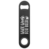 Will work for Beer Steel Bottle Opener スピード栓抜き (裏面)