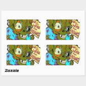 Will Work for Brains 長方形シール (シート)