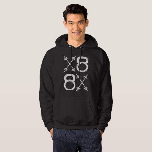 Will Workout For Donuts Sprinkles Retro パーカ (正面フル)