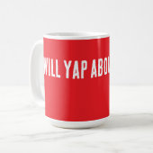 Will Yap About Books – Funny Book Lover コーヒーマグカップ (正面左)