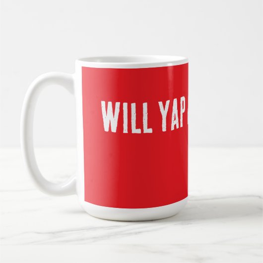 Will Yap About Books – Funny Book Lover コーヒーマグカップ (左)
