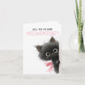 Will You Be Mine Meowentine? Cute Valententine's  シーズンカード (正面)