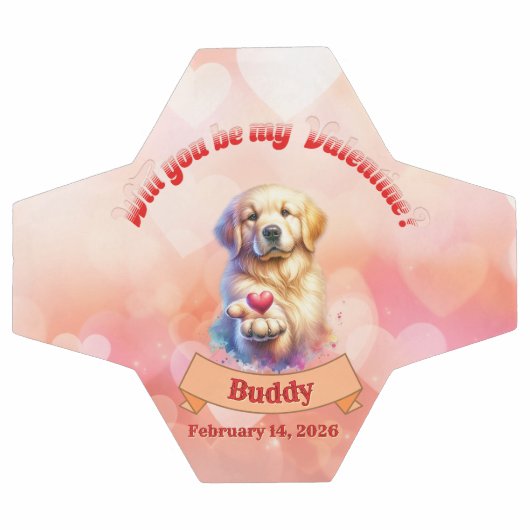 Will you be mine Valentine? personalized  サッカーボール (フラット)