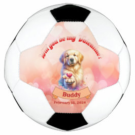 Will you be mine Valentine? personalized サッカーボール