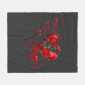 WIll You Be Mine Valentine Shirt フリースブランケット (正面(横))