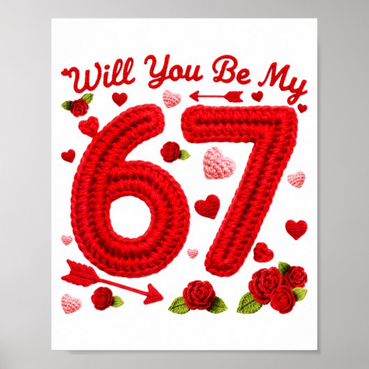 Will You Be My 67 Funny Valentine Floral 67 Six Se ポスター (正面)