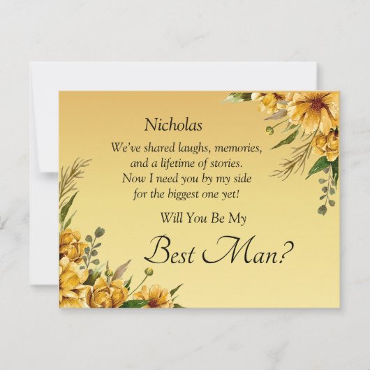 Will You Be My Best Man? Gold Yellow (正面)